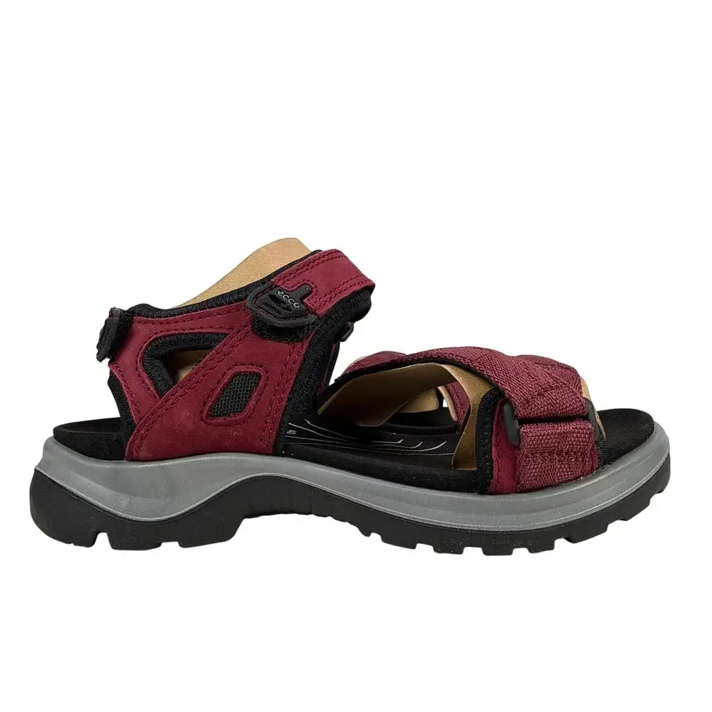 Ecco Offroad Sandals Womens 9 9.5 EU 40 Red Morillo‎ Leather Adjust Straps